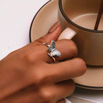 Load image into Gallery viewer, Butterfly Silver ring