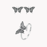 Load image into Gallery viewer, Butterfly Silver Set