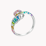 Load image into Gallery viewer, Chameleon Adjustable Silver Ring