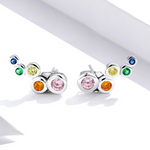 Load image into Gallery viewer, Colourful Drops Silver Set
