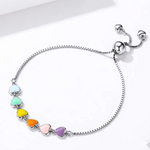 Load image into Gallery viewer, Colourful Hearts Silver Set