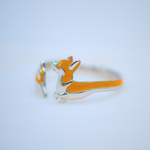 Load image into Gallery viewer, Corgi Dog Adjustable Silver Ring