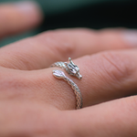 Load image into Gallery viewer, Dragon Silver Adjustable Ring