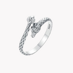 Load image into Gallery viewer, Dragon Silver Adjustable Ring