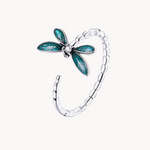 Load image into Gallery viewer, Dragonfly Silver Earrings