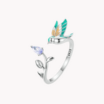 Load image into Gallery viewer, Kingfisher Adjustable Silver Ring