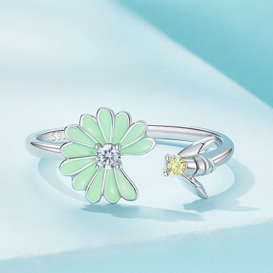 Flower Silver Ring