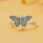 Load image into Gallery viewer, Butterfly Adjustable Ring
