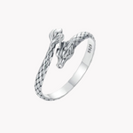 Load image into Gallery viewer, Dragon Silver Adjustable Ring
