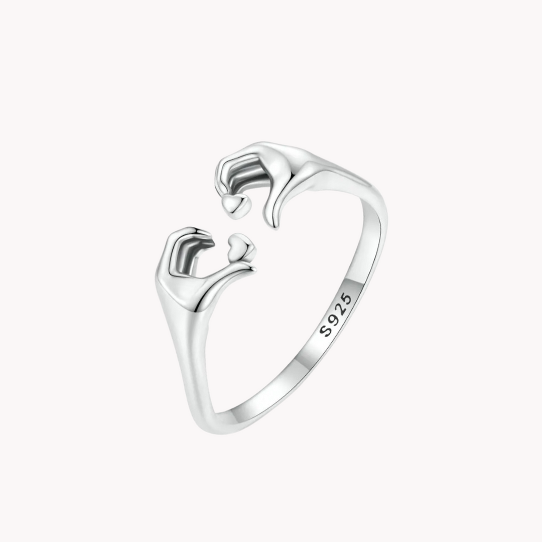 Hand Silver Ring