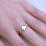 Load image into Gallery viewer, Heart Chain Silver Ring
