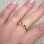 Load image into Gallery viewer, Hand Heart Original Adjustable Silver Ring
