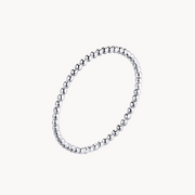 Minimalist Beads Silver Ring